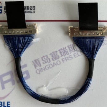 50 Pin Awg36 ชุดสายเคเบิลไมโครโคแอกเซียล 0.5 มม. LVDS TV
