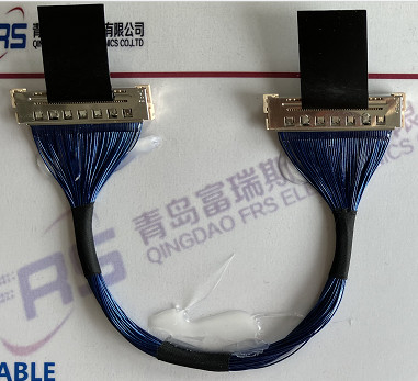 Awg40 LVDS สายรัด 210 มม. LCD 40 พินตัวเชื่อมต่อ Micro Coax Cable Assemblies