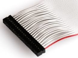 สายแบนยืดหยุ่นริบบิ้นชนิด 0.5 มม. PVC ป้องกัน Ffc