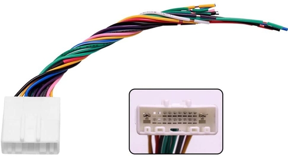 18AWG 4 ลำโพง 16 Pin Car Stereo Connector ชุดสายไฟ
