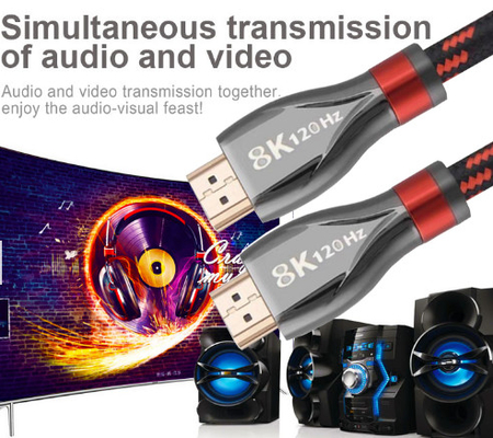 3D 2160p 4k สายเคเบิล Uhd Hdmi 3840p 8k ชายกับชาย LJ 2k