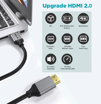 ชุดสายเคเบิล HDMI 60hz 4k 3840x2160 15m ไฟเบอร์ออปติก