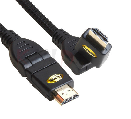 1080p 360 องศา 4k Ultra Hd Hdmi Cable 8.0mm Hdmi ความเร็วสูงพร้อม Ethernet