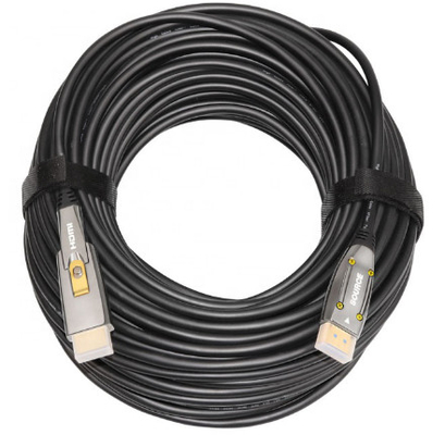 ชุดสายเคเบิล HDMI 48gps 20 ถึง 100ft 8k Hdmi Fiber Optic