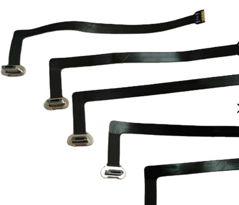 90 องศา Sync Micro USB Flat Ribbon Cable 230mm FPC สำหรับการชาร์จ
